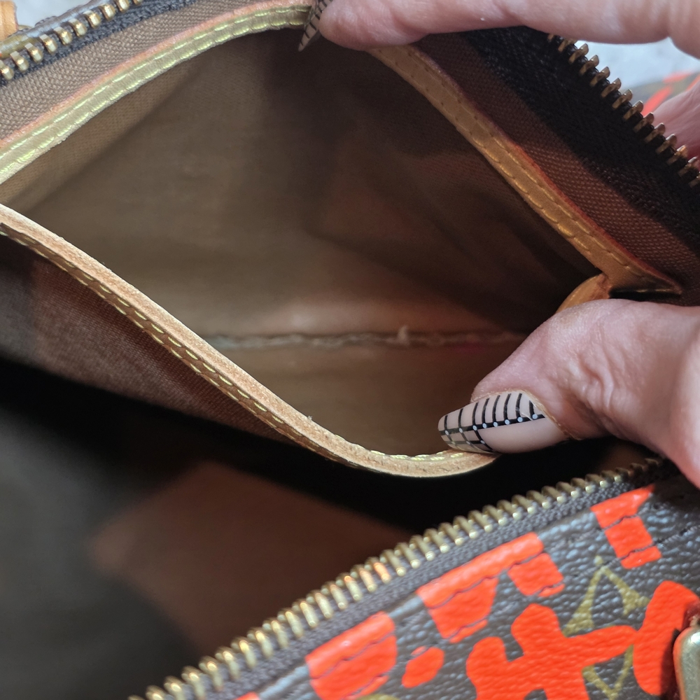 Louis Vuitton Bold Orange and Brown Satchel - Picture 4 of 15